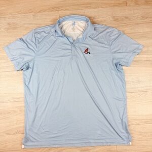 johnnie-O Featherweight Performance Sky Blue Golf Polo Embroidered Men’s Size XL